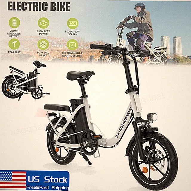 16"Adults Folding Electric Bike Commuter Electric Bicycles 35 Miles Long Range