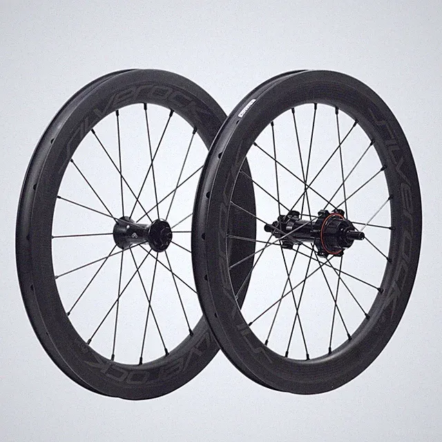 16" Plus 1 3/8" 349 Carbon Sixty Folding Bike Bicycle Wheelset Rim Caliper Brake