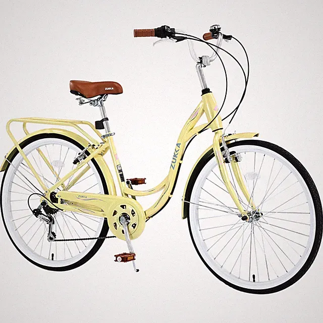 24 Inch Ladies Bicycle 7 Speed Steel Frame Step-Thru City Bike