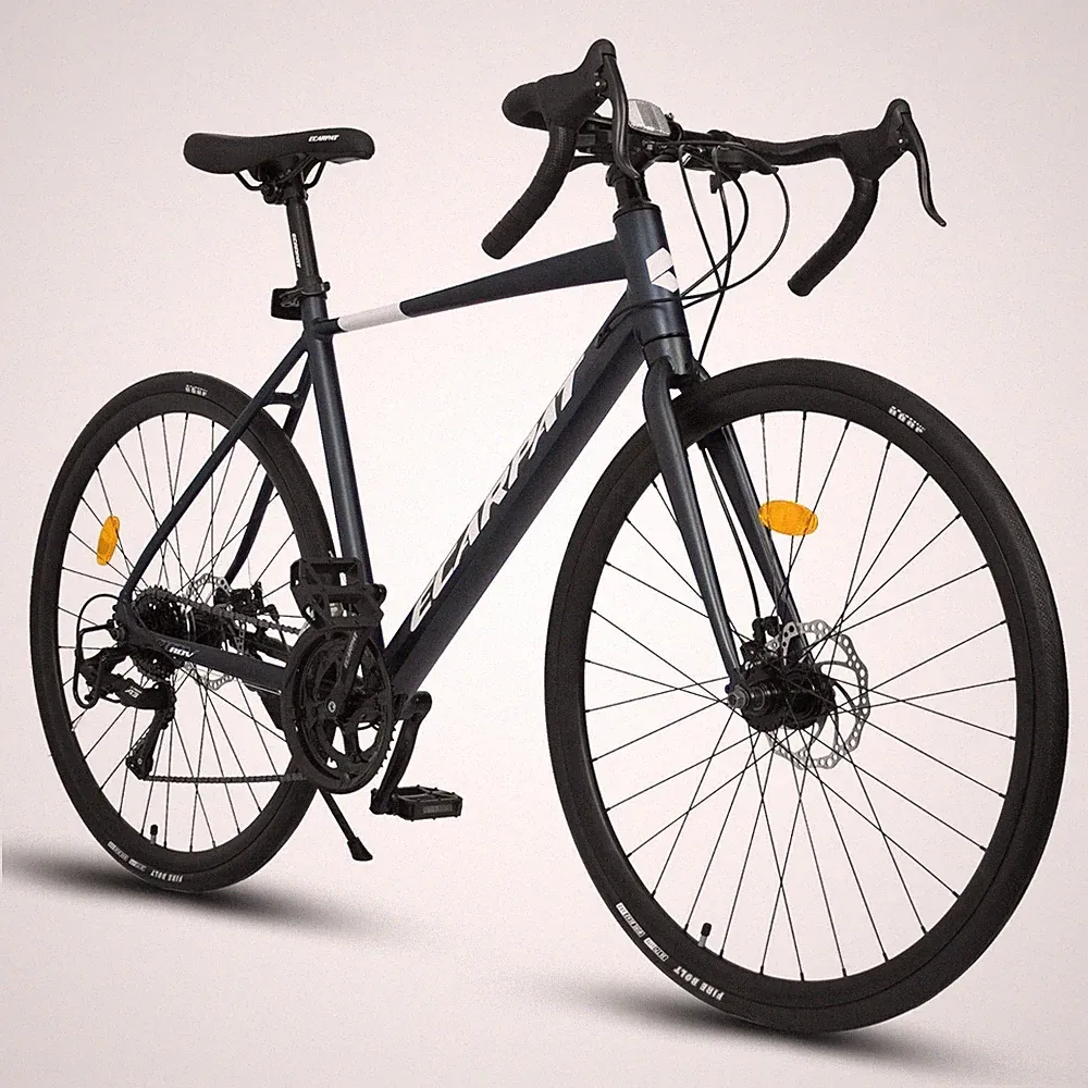 700C Road Bike 16 Speeds Outdoor Racing Bike Disc Brakes Aluminum Frame Drop Bar