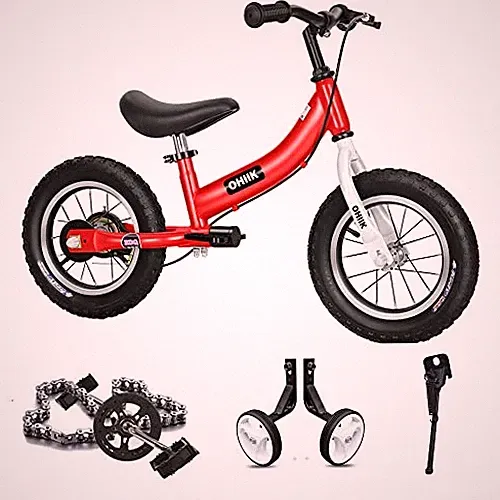 Balance Bike 2 in 1 for Kids 2 3 4 5 6 7 Years Old,Balance to 16 inch Red
