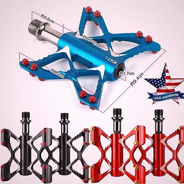 Butterfly Aluminum Road MTB Mountain Bike XC Bicycle Pedal Bearing Flat Pedals