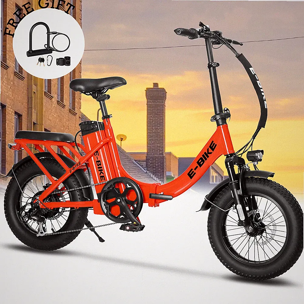 16'' Folding Electric Bike 750W Motor Bicycle City Commuter Ebike For Adults