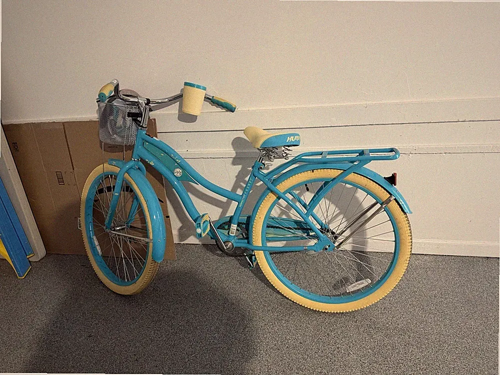 Huffy Teal Holbrook 26 In. Women’s Cruiser Bike With Basket, Rack, & Cup Holder