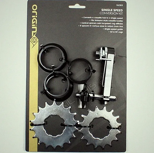 Origin8 Single Speed Conversion Kit for Bicycle - Shimano Style Cassette Bodies