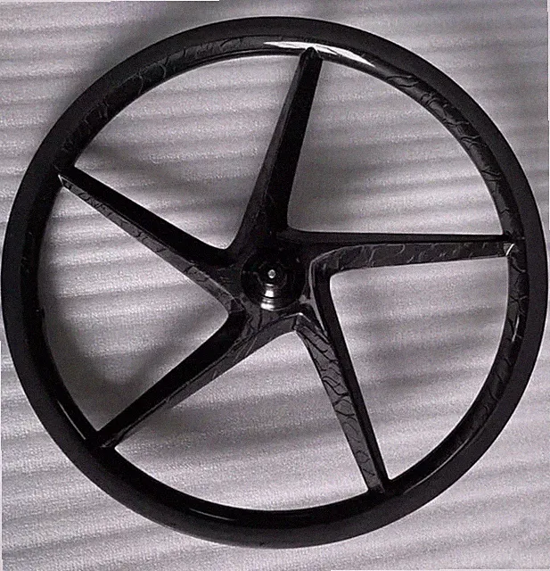 Road/fixed Gear Bike 16 Inch 349 5 Spoke Carbon Wheel V/disc Brake Wheelset