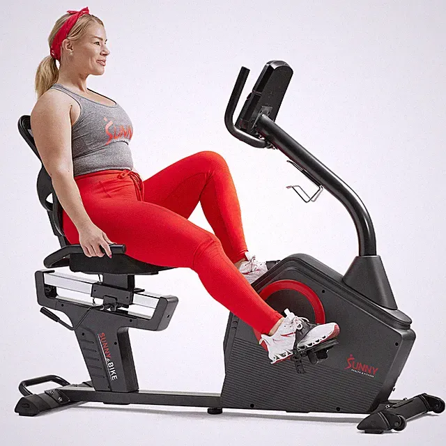 Sunny Health Fitness Smart Recumbent Bike w/SunnyFit App - SF-RB4850SMART